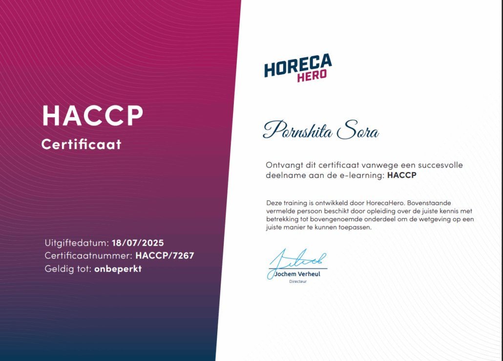 HACCP certificaat